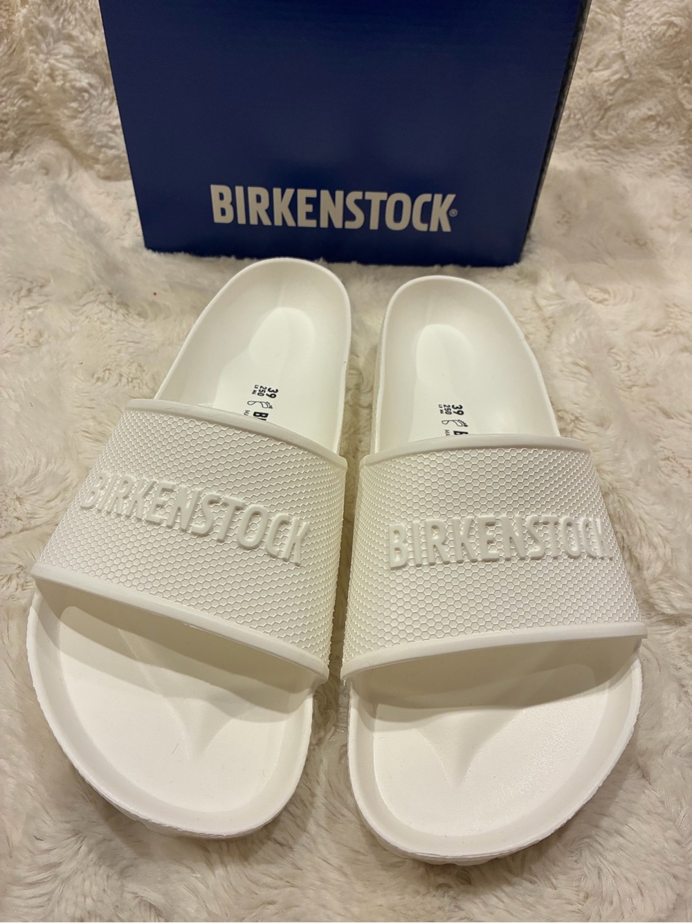 Birkenstock White Slide Sandals - Classic EVA Pool Slides size 8-8.5